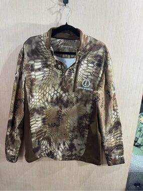 Leupold Kryptek Hunting Camo 1/4 Zip Pullover - Brown Camo Size Medium